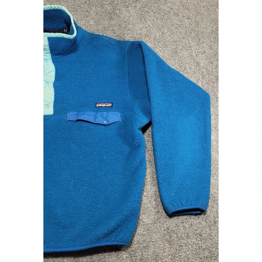 Vintage Patagonia Jacket Synchilla Snap-T Fleece Purple Made In USA Men's Medium